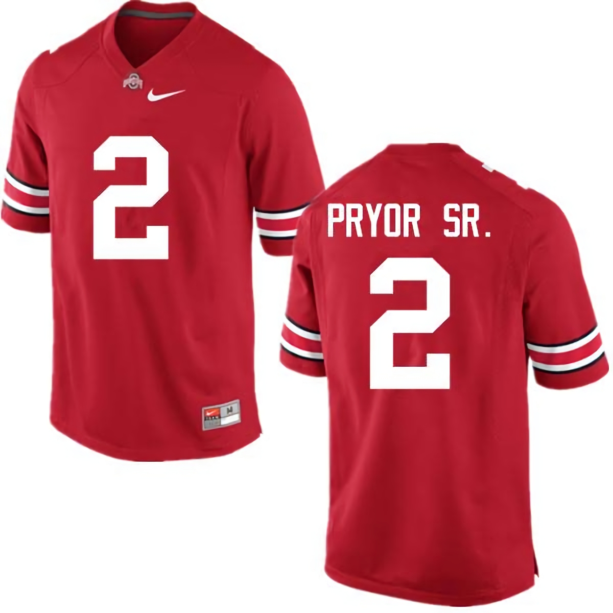 Terrelle Pryor Sr. Ohio State Buckeyes Men's NCAA #2 Nike Red College Stitched Football Jersey KEY4356ZM